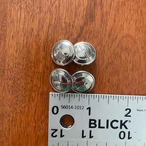 Gucci “twin” buttons. Silver-tone. Set of 2
